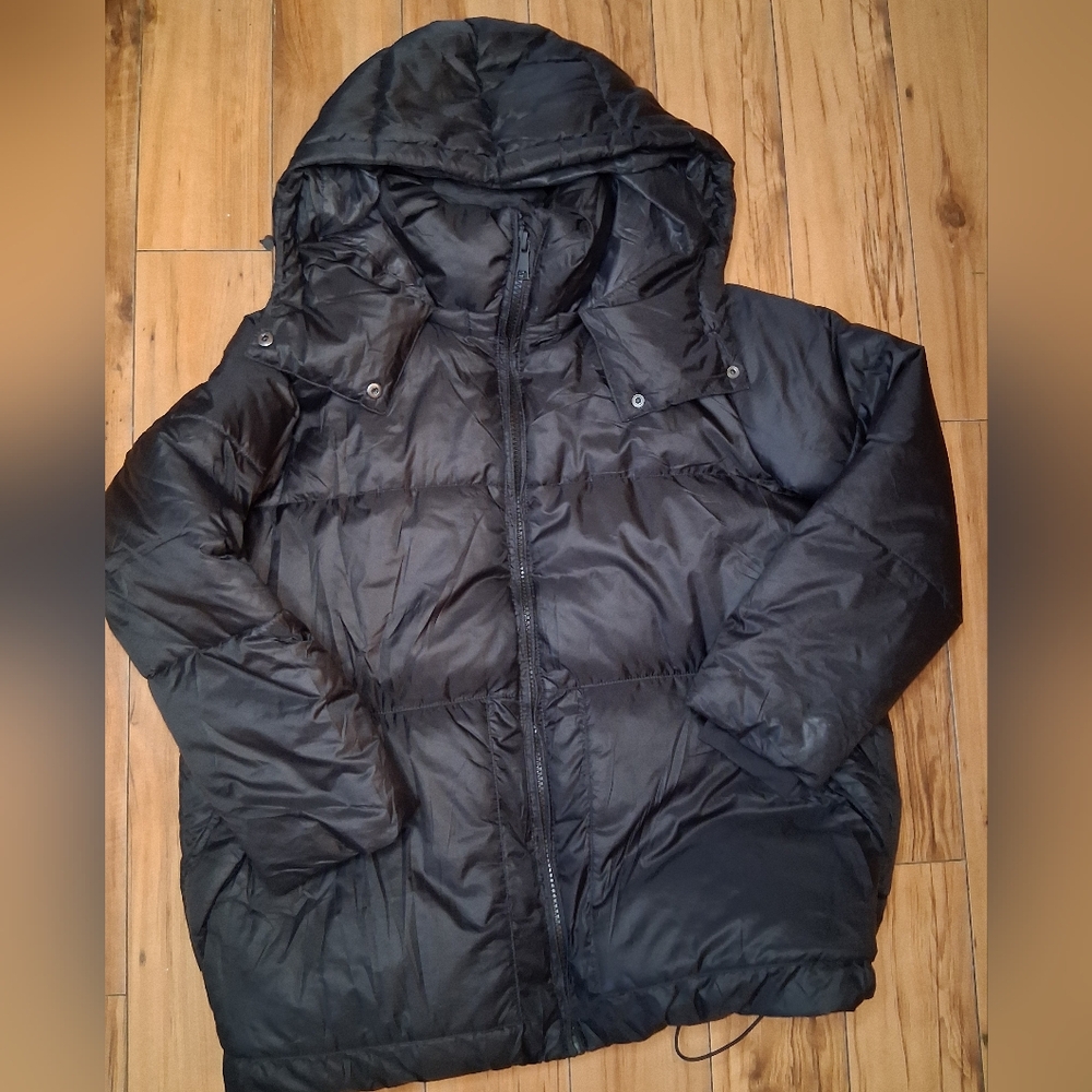 Gap Black Oversized Puffer Jacket Size M Petit